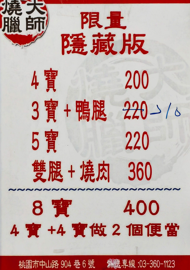 燒臘大師｜在地人都在搶的脆皮鴨腿飯，化皮燒肉脆到卡滋，三寶飯肉量爆多，桃園燒臘