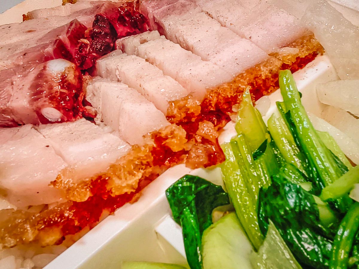 燒臘大師｜在地人都在搶的脆皮鴨腿飯，化皮燒肉脆到卡滋，三寶飯肉量爆多，桃園燒臘